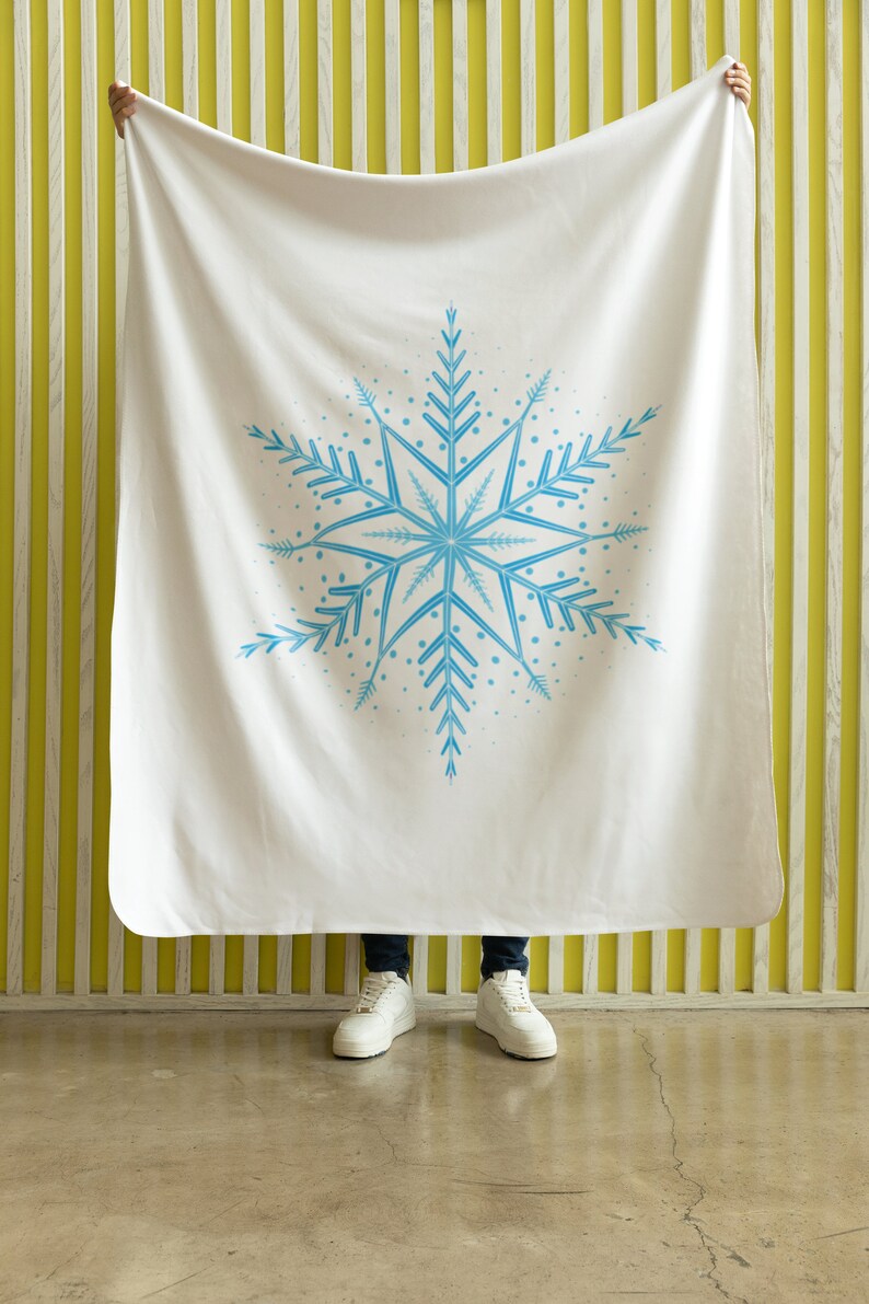 Snowflake Blanket, Gift Idea, Winter Blanket, Gift for Her, Throw