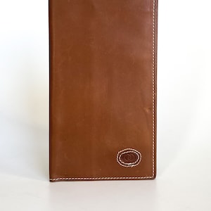 Cartera y tarjetero plegable Gucci vintage de piel marrón-beige con funda para libreta Cartera y tarjetero de piel con logo Gucci GG