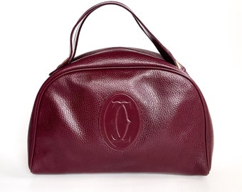 Must de Cartier bordeaux Ledertasche Cartier vintage Cartier Tasche rote Tasche