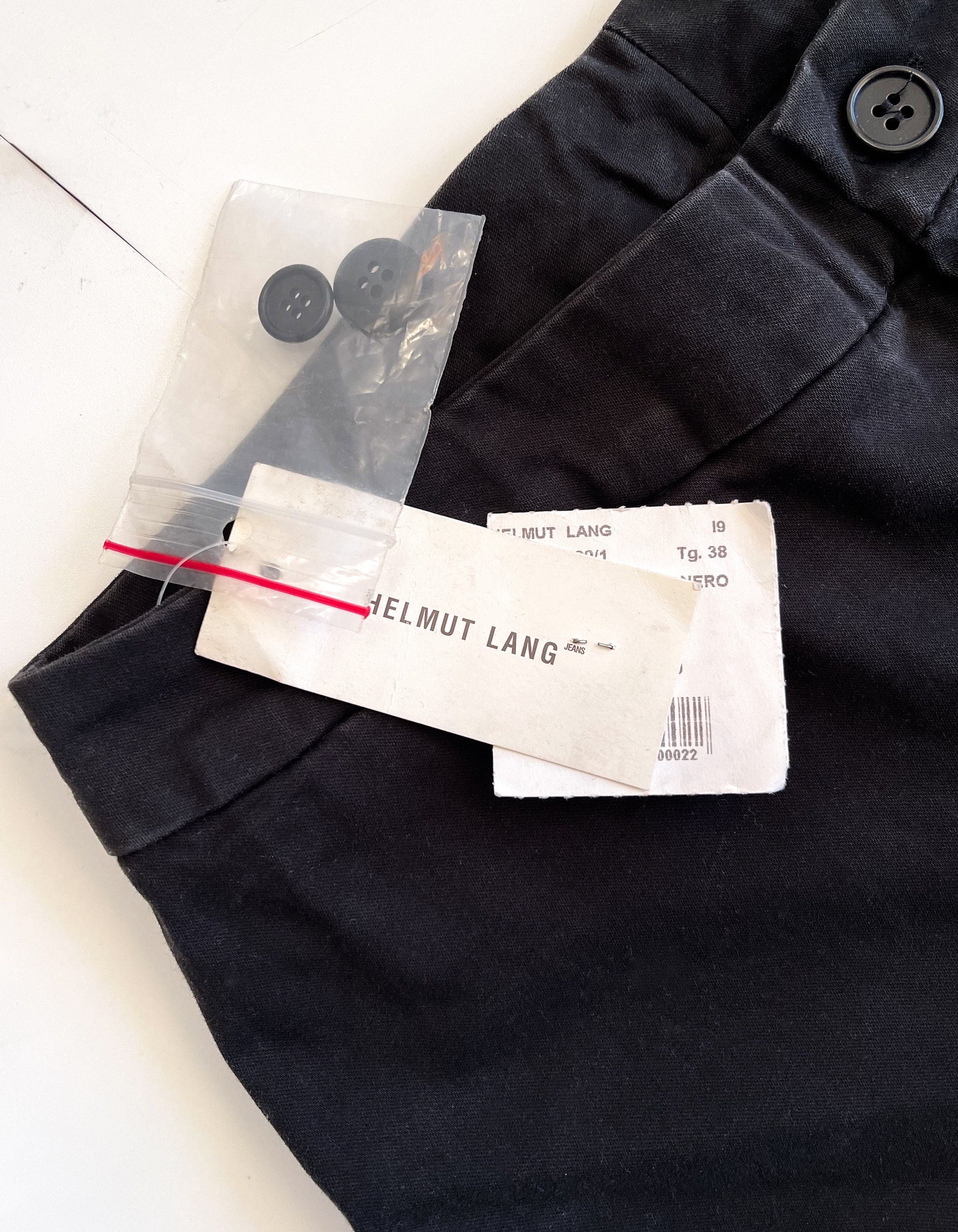 Vintage Helmut Lang Black Cotton Trousers (XS-S) Pants Plain