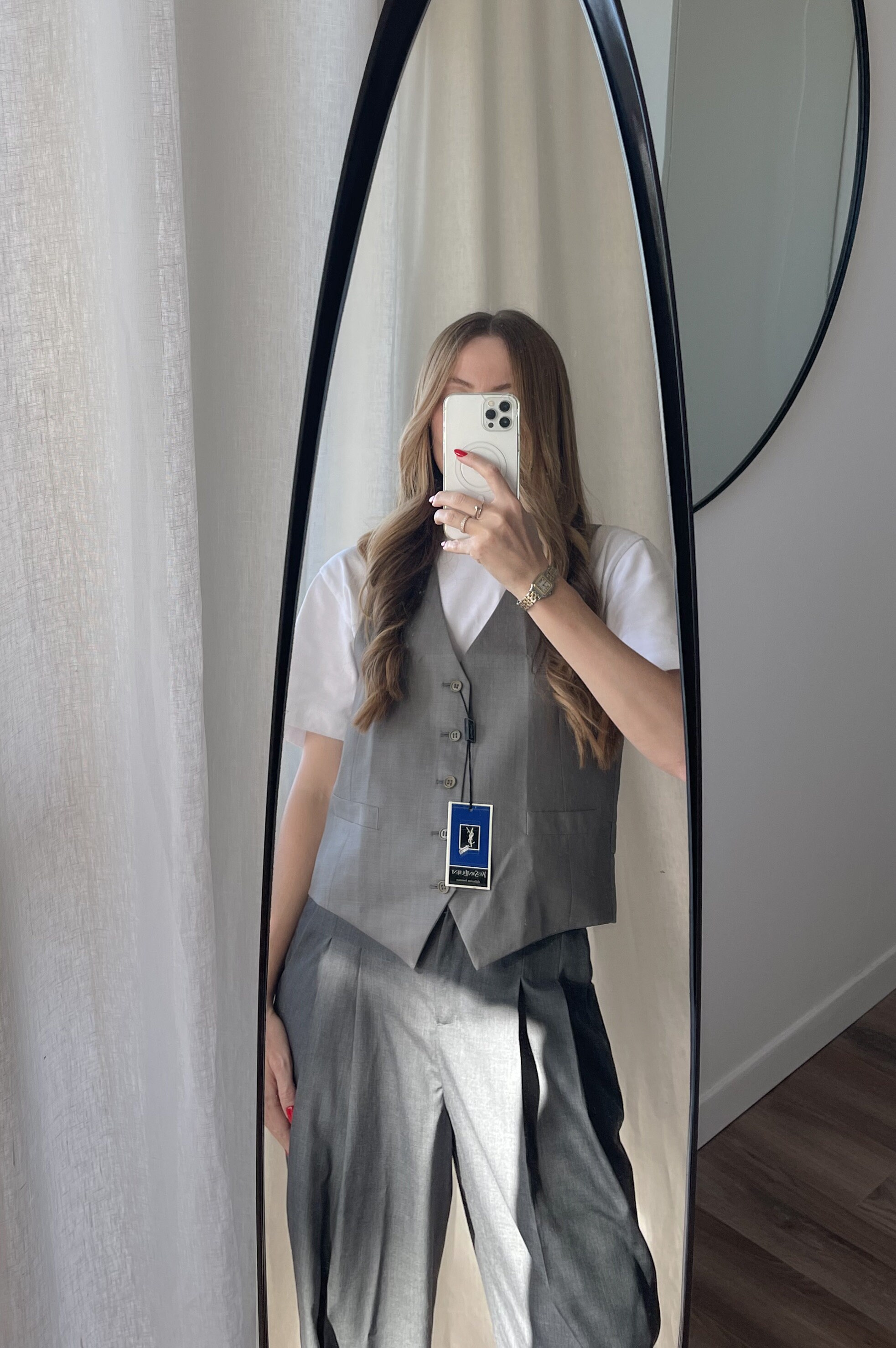 Vintage Yves Saint Laurent Vest Preppy Classic Gray Vest Sz