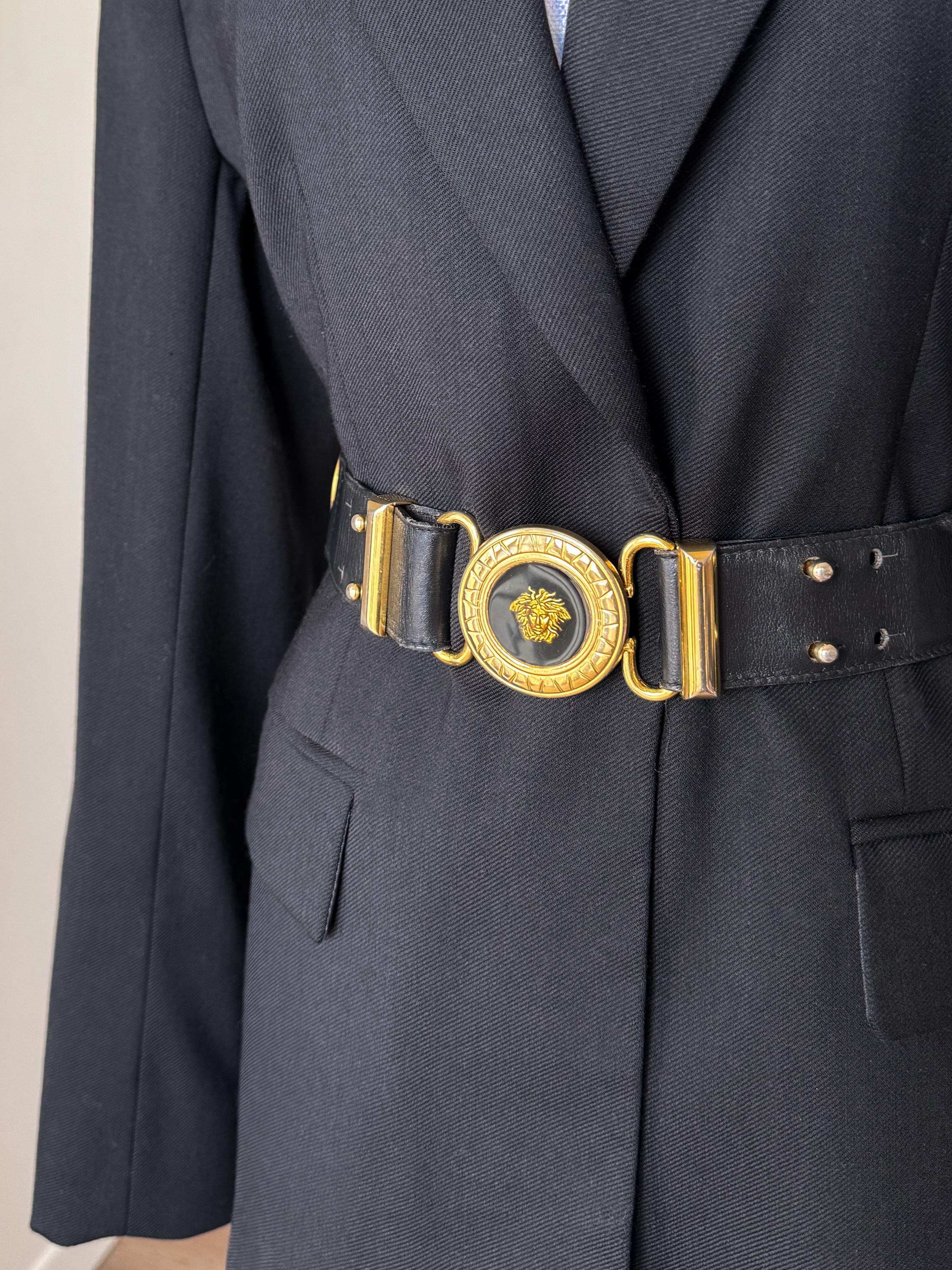 Gianni Versace ベルト Vintage Gianni Versace Medusa Leather Belt - Size 70 - Etsy