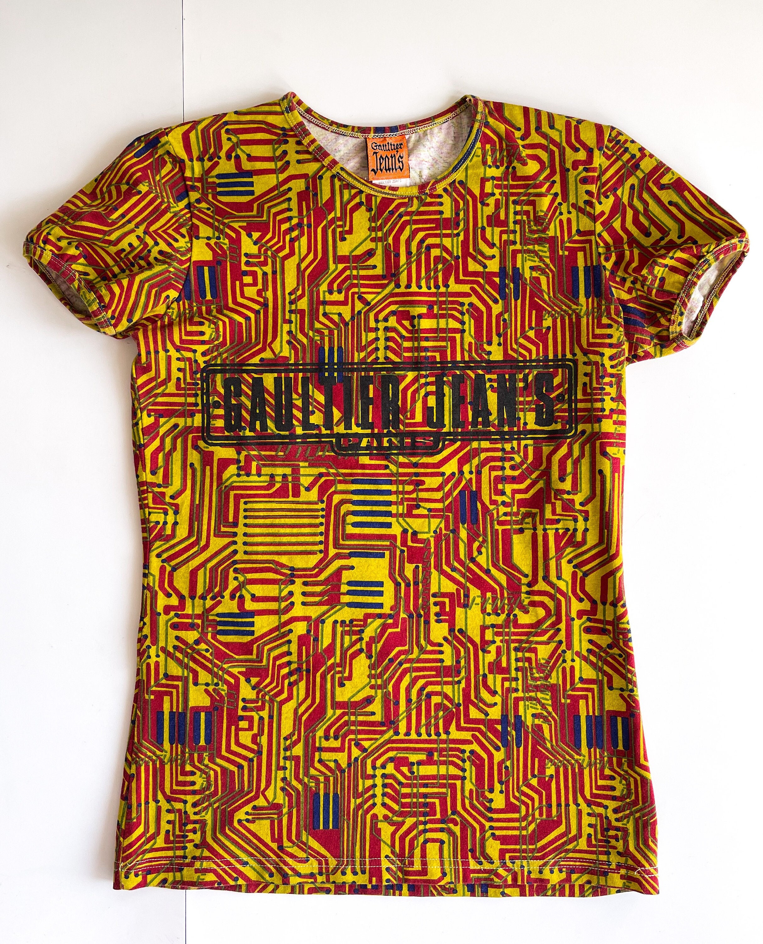 Vintage Jean Paul Gaultier T-shirt Top Cyber Virtual Paris