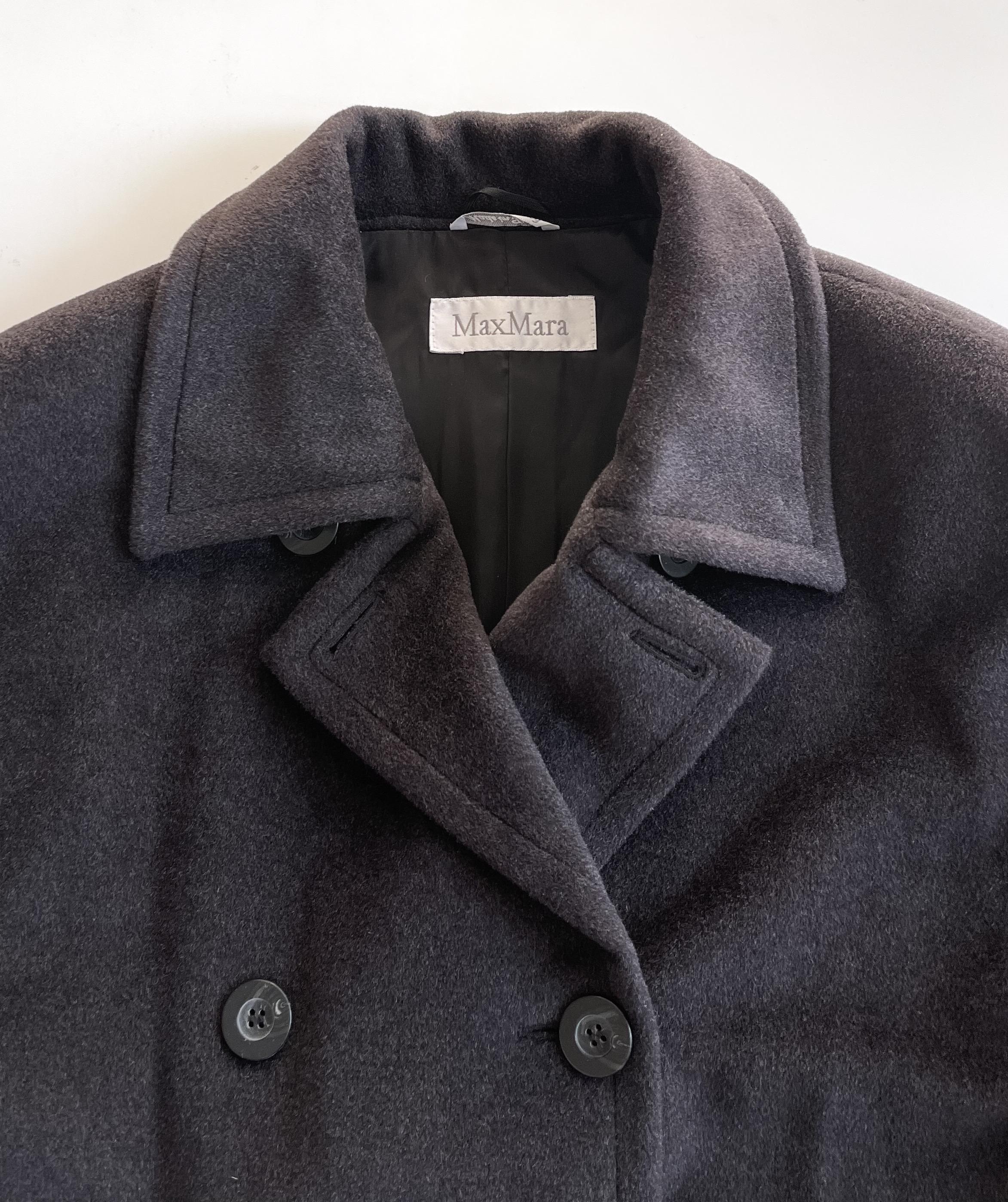 ヴィンテージ マックスマーラ ウールコート - グレー ダブルブレスト