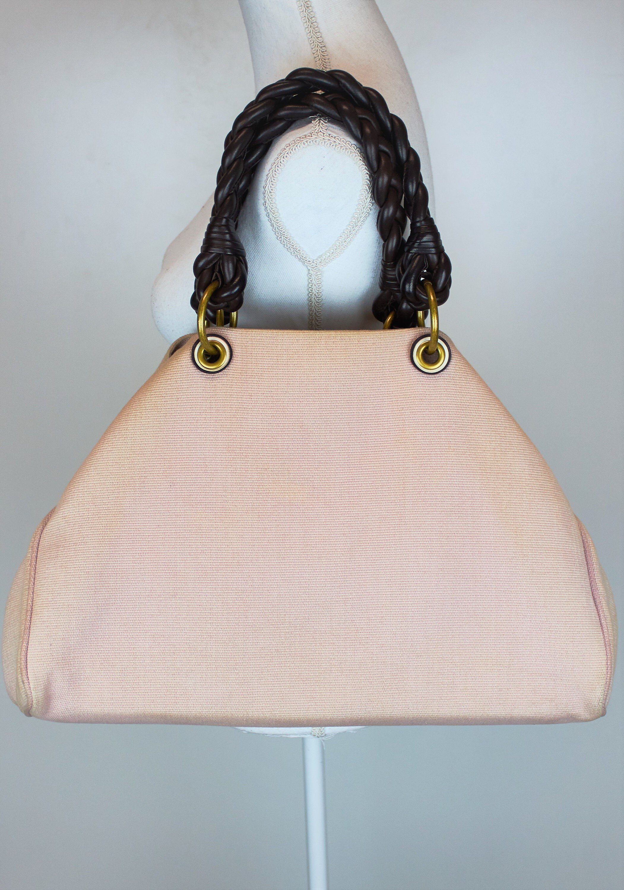 ヴィンテージ ボッテガ・ヴェネタ ホーボーバッグ：ピンクベージュ