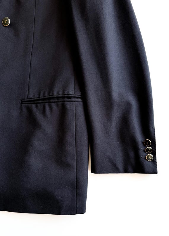 Vintage Yves Saint Laurent Blazer Blue Wool Blazer YSL