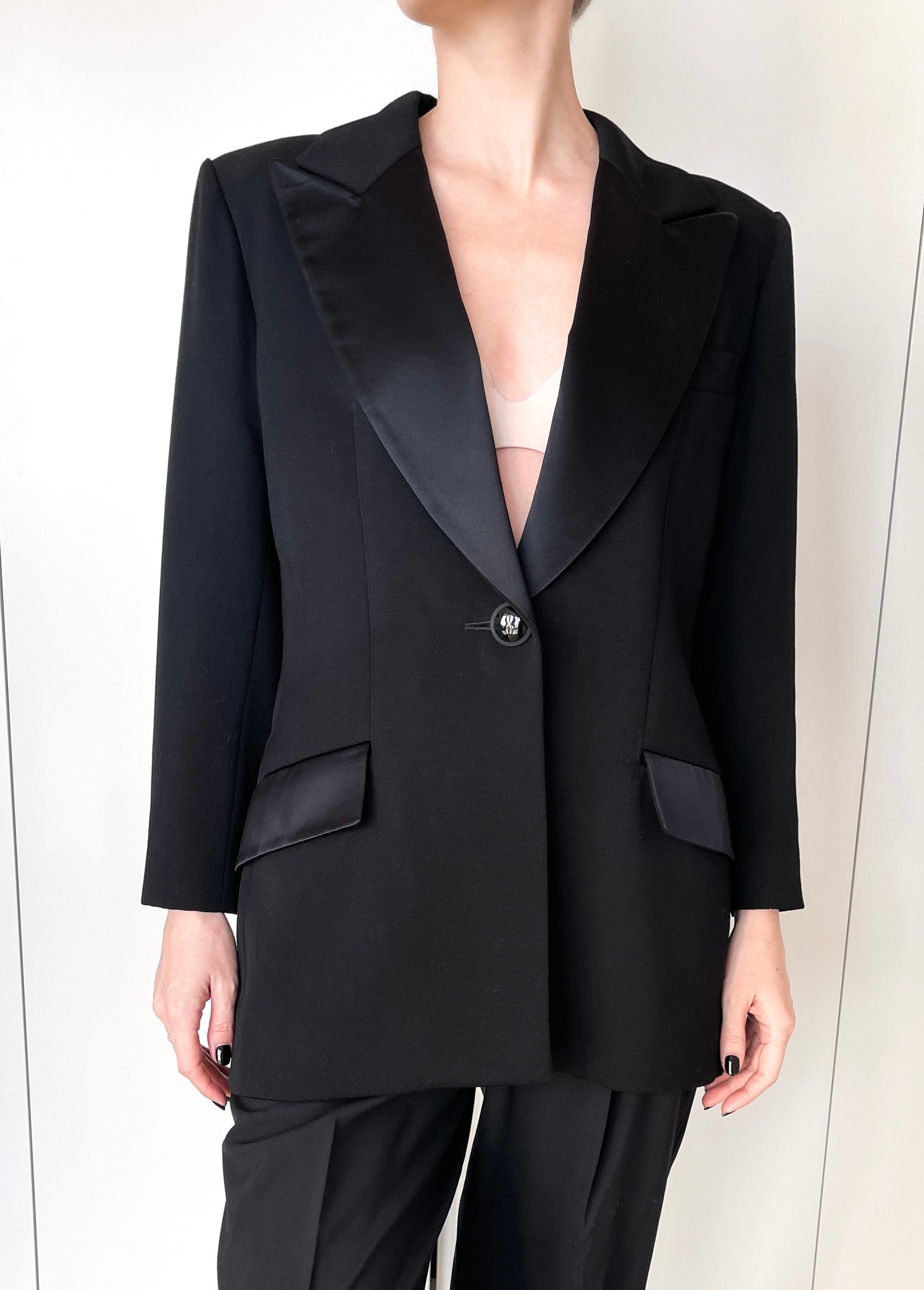 CELINE｜BLAZERS ( JACKET IN STRIPED WOOL (2V18T547O BNF BLAZER IN STRIPED WOOL - DARK NAVY | CELINE