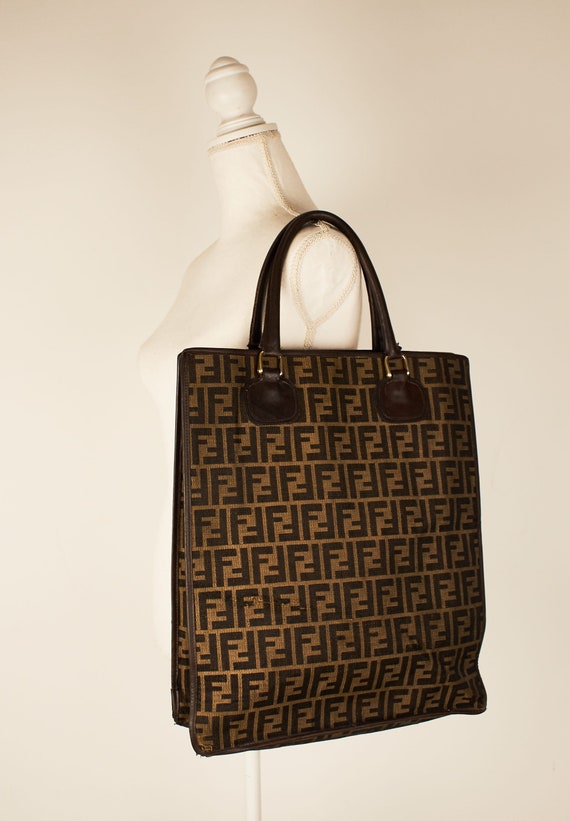 Vintage FENDI Bag FF Zucca Monogram Bag Fendi Do Jour Large Vintage FENDI Bag FF Zucca Monogram Bag Fendi Do Jour Large