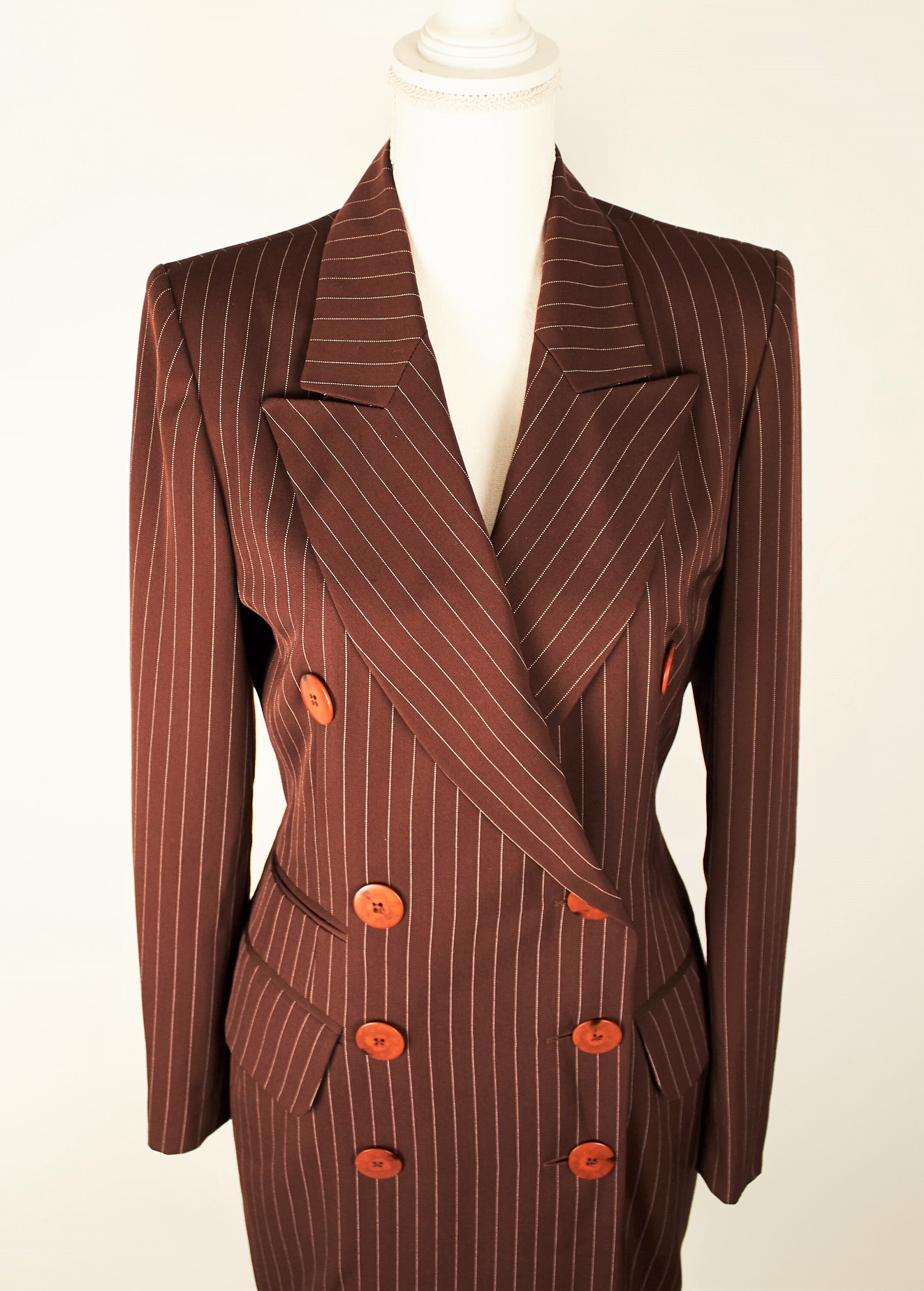 Blazer Capitonné Graphique Baroque Vintage Années 80 - Taille M, Occasion Très Bon état (9/10)