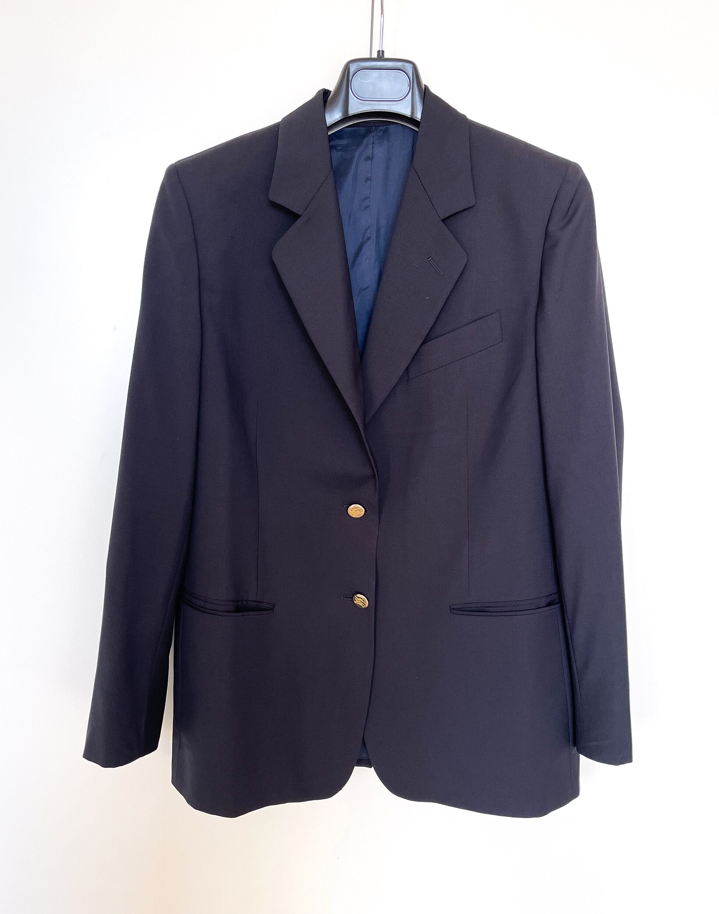 Burberry navy blazer gold cheap buttons