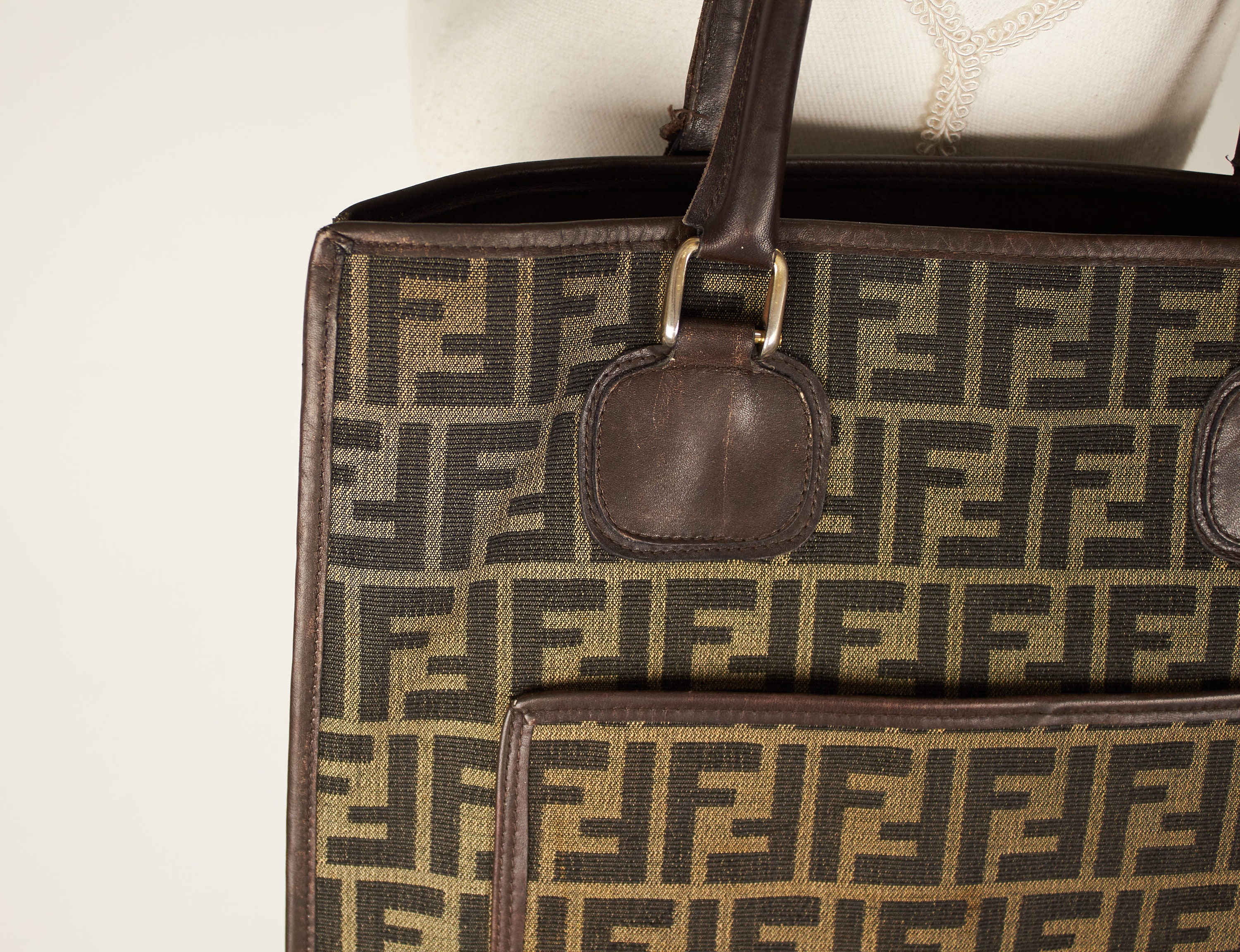 Vintage FENDI Bag FF Zucca Monogram Bag Fendi Do Jour Large Vintage FENDI Bag FF Zucca Monogram Bag Fendi Do Jour Large