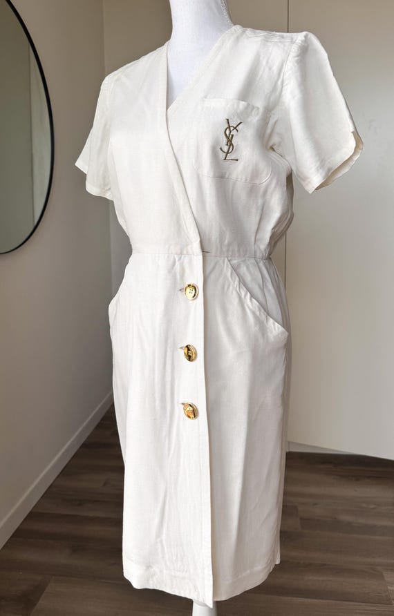 yves saint laurent cream dress Saint Laurent, Crpe satin and lace maxi dress Wedding Dress Save 39%