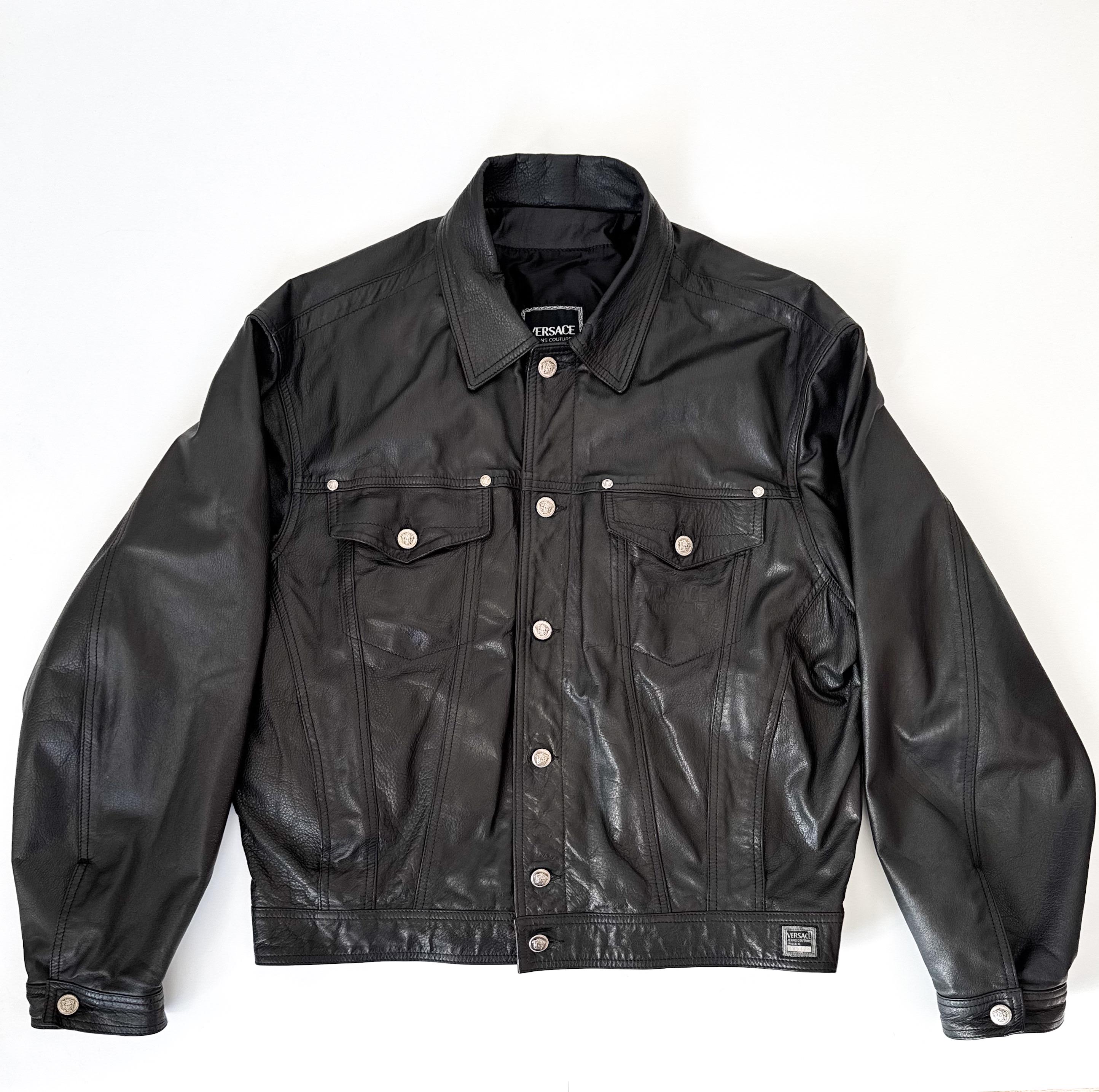 Gianni Versace Leather Jacket - Etsy