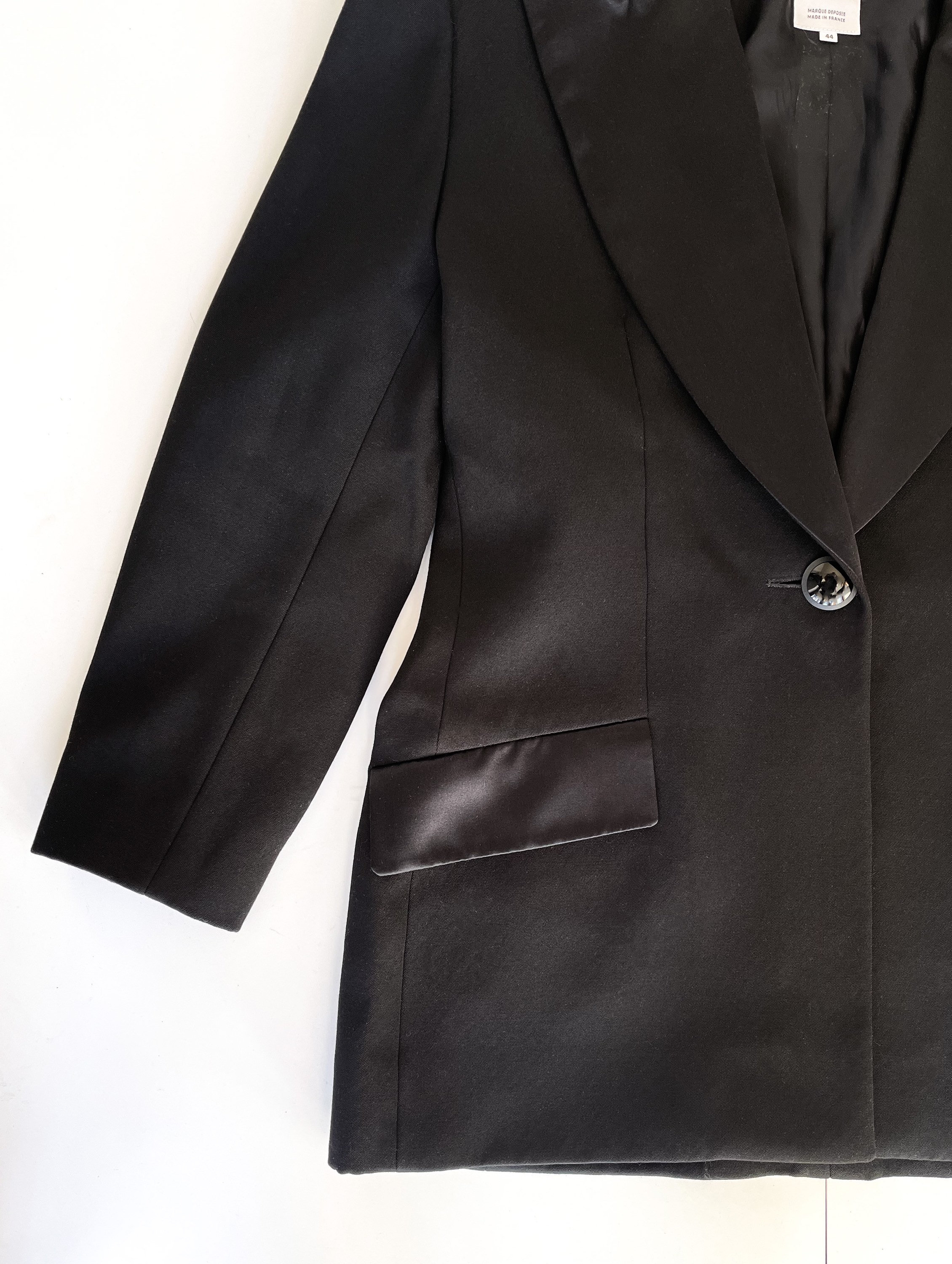 スーツ CELINE Women Suit Jackets 2V66R701T 38NO Black CLASSIC TUX JACKET IN MOHAIR AND SILK - BLACK | CELINE