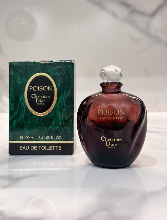Christian Dior Poison Eau De Toilette 100ml 3.4 Fl. Oz. Splash Not Spray Perfume Dior Woman Rare Vintage 1985 Etsy