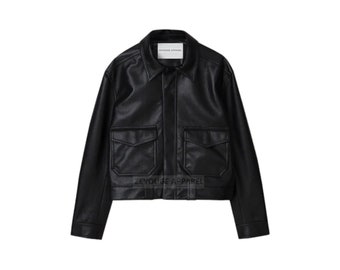Men Genuine Soft Leather Jacket for Men | Fashionable Black Leather Jacket | Black Leather Coat