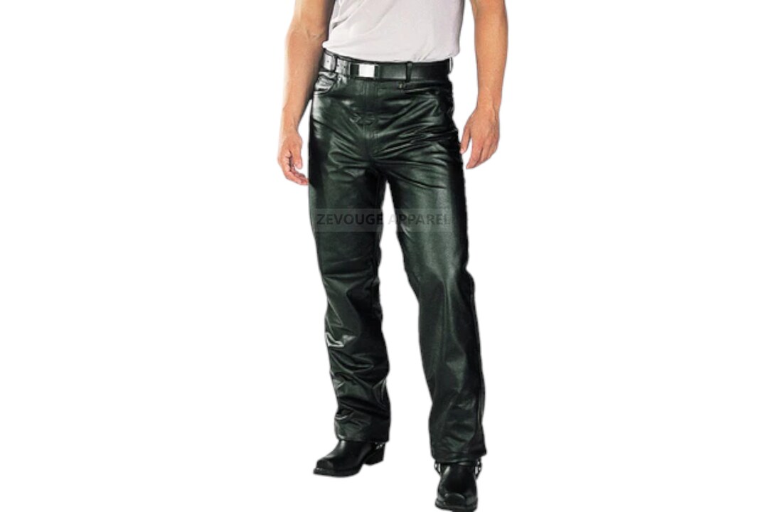 Leather Straight Leg Pant