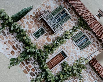 Landscape 7 , 3D Floral Shop PET Tape,  Junk Journal