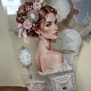 Rococo Grey and Cottagecore Meadowhaven Patchwork 3D PET Foil Washi Tape