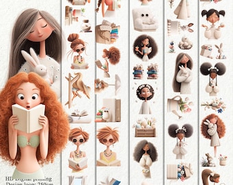 KISSCUT Summer Reading and Whimsical Easter 3D PET Foil Washi Tape