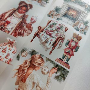 PET 3D raised tape boho and gingerbread Christmas tape,one roll vintage fashion, junk journal, scrapbooking,bullet journal, card making.