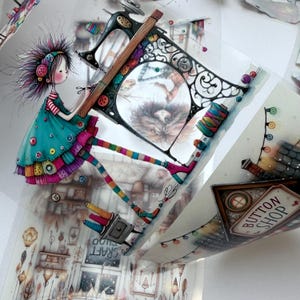 PET 3D raised Quirky Artist and Sewing tape,one roll fashion, junk journal, scrapbooking,bullet journal, card making.