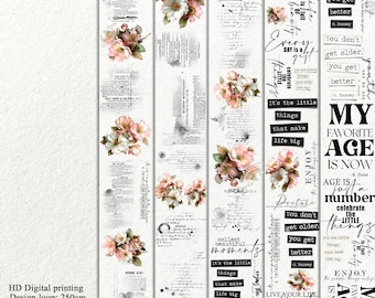 Words  3D PET Foil Washi Tape