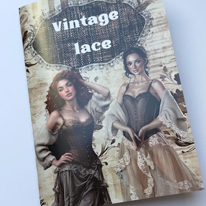 Vintage Lace, Journal fo background scrapbooking , paper magazin, junk journal, scrapbooking,bullet journal, card making.