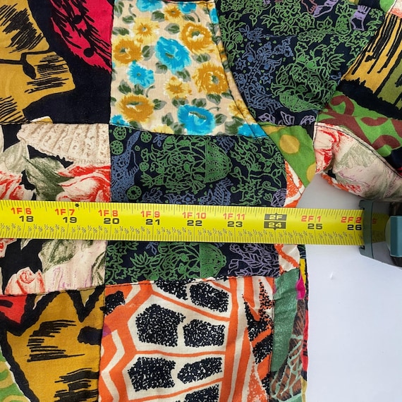 Vintage Patchwork Quilted Jacket Multi Color Boho… - image 5