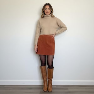 Suede A Line Skirt Chocolate Size 10