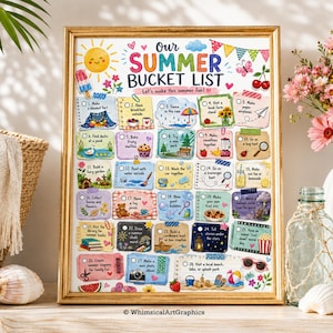 Summer Bucket List Printable for Kids, Family Summer Activities Checklist, Screen Free Fun, Summer Break Planner, Instant Download PDF image 3