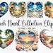 Watercolor Surfing Highland Cows Collection Clipart, 12 PNG Beach ...