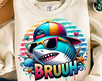 Bruh Shirt Designs, Shark Shirt PNG, Boys Shirt PNG, Shirt Sublimation PNG Designs, Guy Shirt Design, Man Sublimation Files, Commercial Use