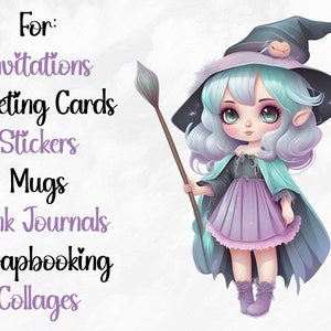 Watercolor Pastel Halloween Collection Clipart, 30 PNG Halloween Clipart Bundle, Pastel Goth PNG, Pastel Halloween Clipart, Commercial Use image 9