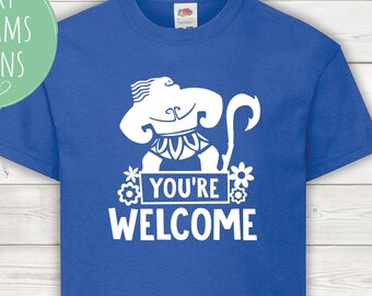 モアナ「どういたしまして」キッズTシャツ：コットンブレンド