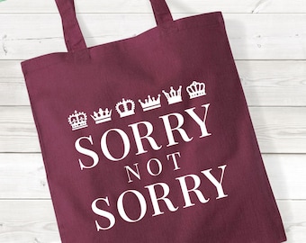 SIX the Musical Tote Bag, Sorry Not Sorry Cotton Shopper