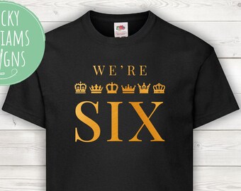SIX Musical T-Shirt - We're SIX - Gold