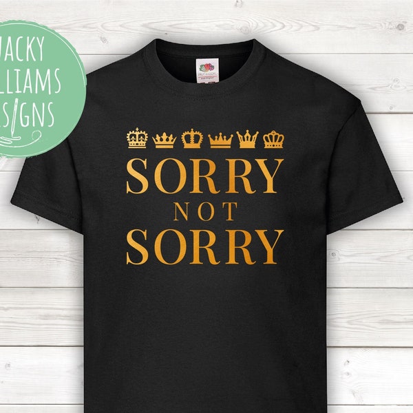 SIX Musical T-Shirt - Sorry not sorry - Gold
