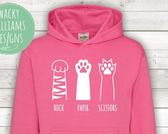 Cat hoodie, Rock, Paper Scissors