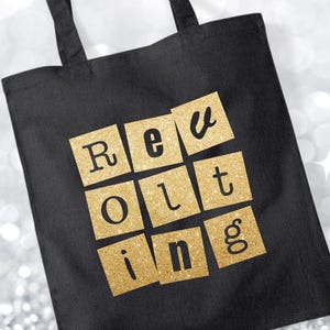 Matilda Slogan Tote Bag: Revolting Cotton Shopping Bag