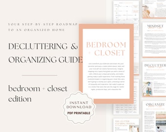 Home Organizing Decluttering Guide, Declutter your Closet, Checklist, Organizing Printable, Printable Organizing Guide, Declutter Checklist