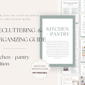 Printable Home Decluttering Organization Guide Kitchen Pantry Organization Tips Checklists Instant Download