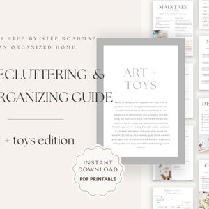 Art Toy Decluttering Guide, Declutter Planner, Declutter Checklist Cleaning Checklist Declutter Challenge Toy Decluttering, 30 Day Challenge