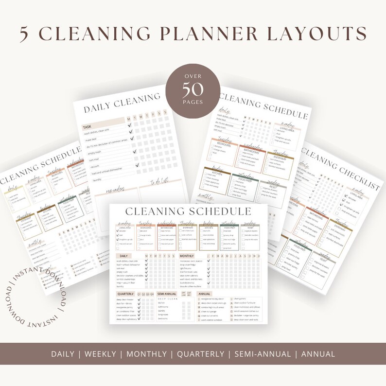 Editable Cleaning Planner, Printable Cleaning Schedule, Home Declutter ...