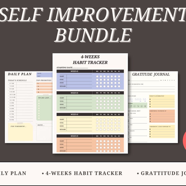 Printable Self Improvement Planner - Etsy