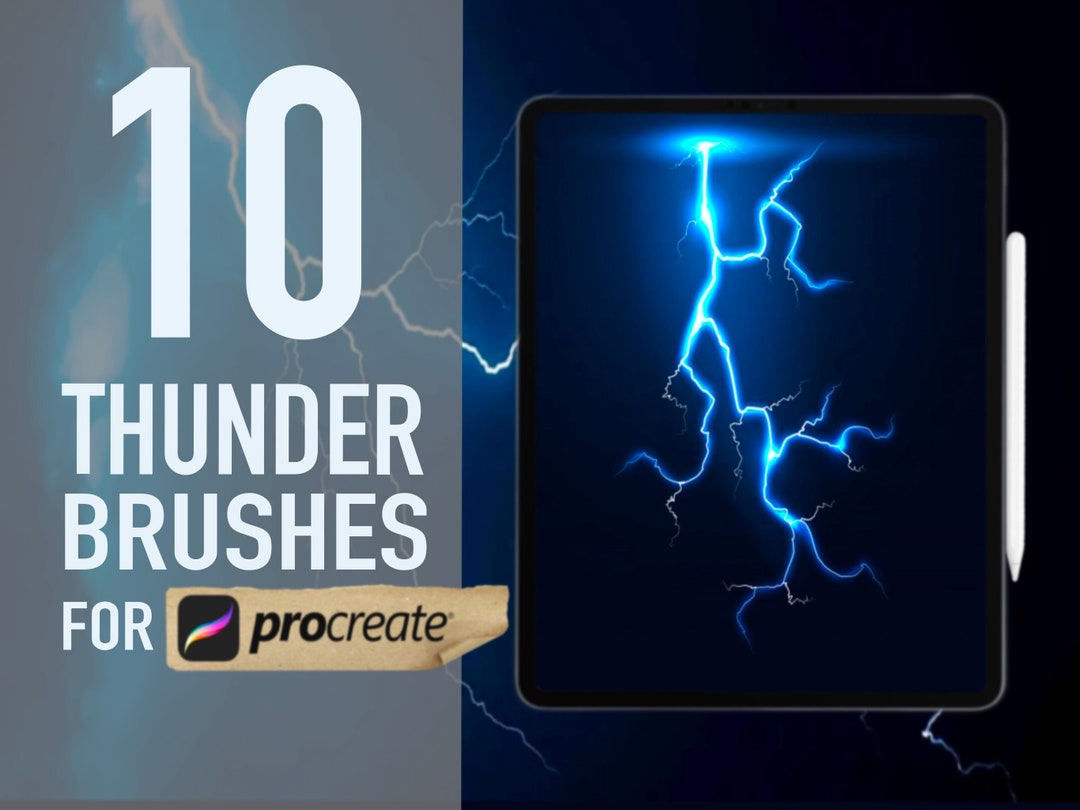 Thunder Brushes for Procreate Etsy