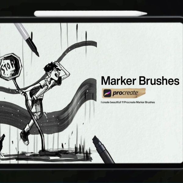 10 Procreate Marker Brushes | Marker Brushes For Procreate