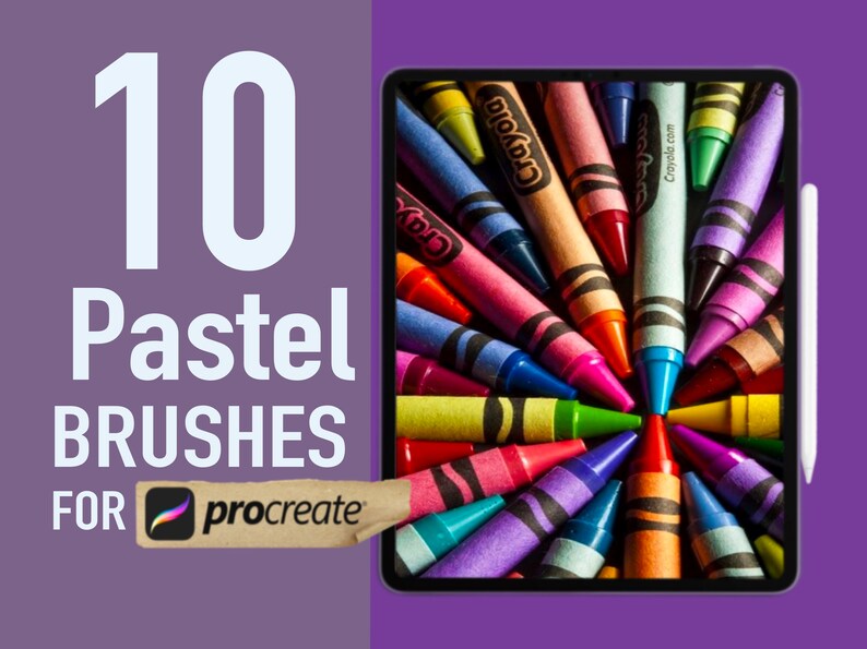 Crayon Brushes for Procreate Etsy