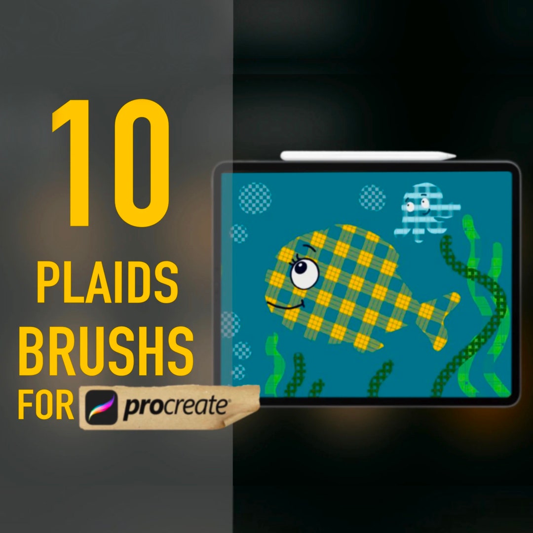 10 Plaids Procreate Brushes Plaid Pattern Procreate Brushes Fabrics