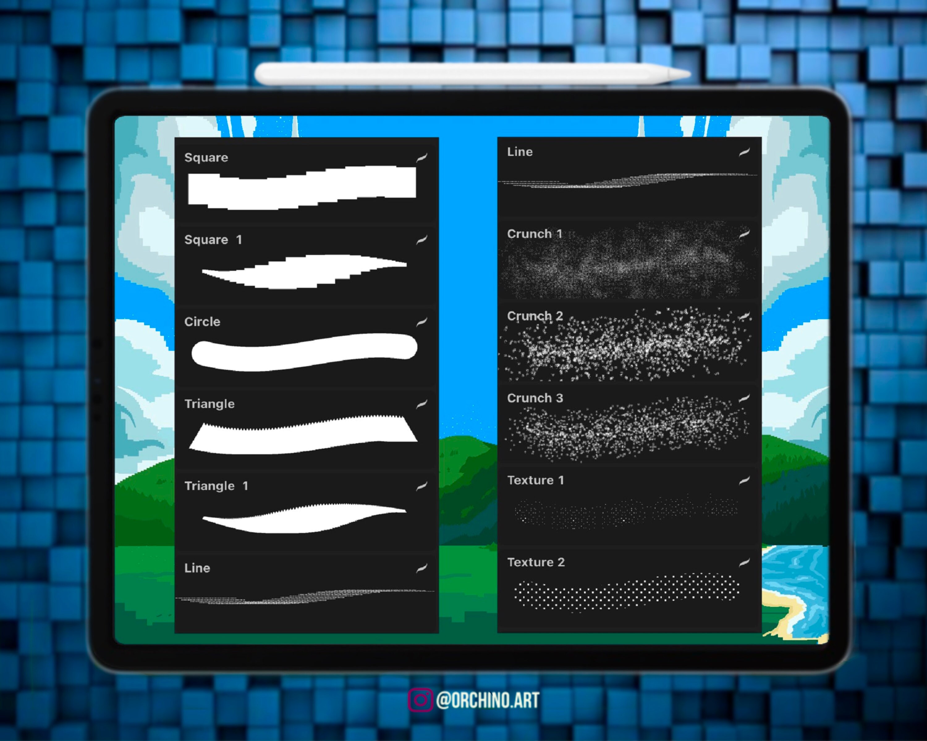 Pixel Procreate Brushes , Procreate Pixel Brushes , Pixel Brushes for